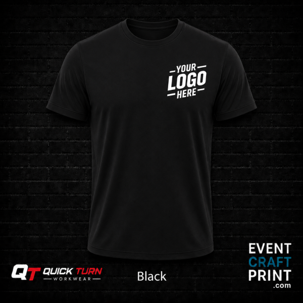 Black Round Neck T-Shirt (Custom Printed)