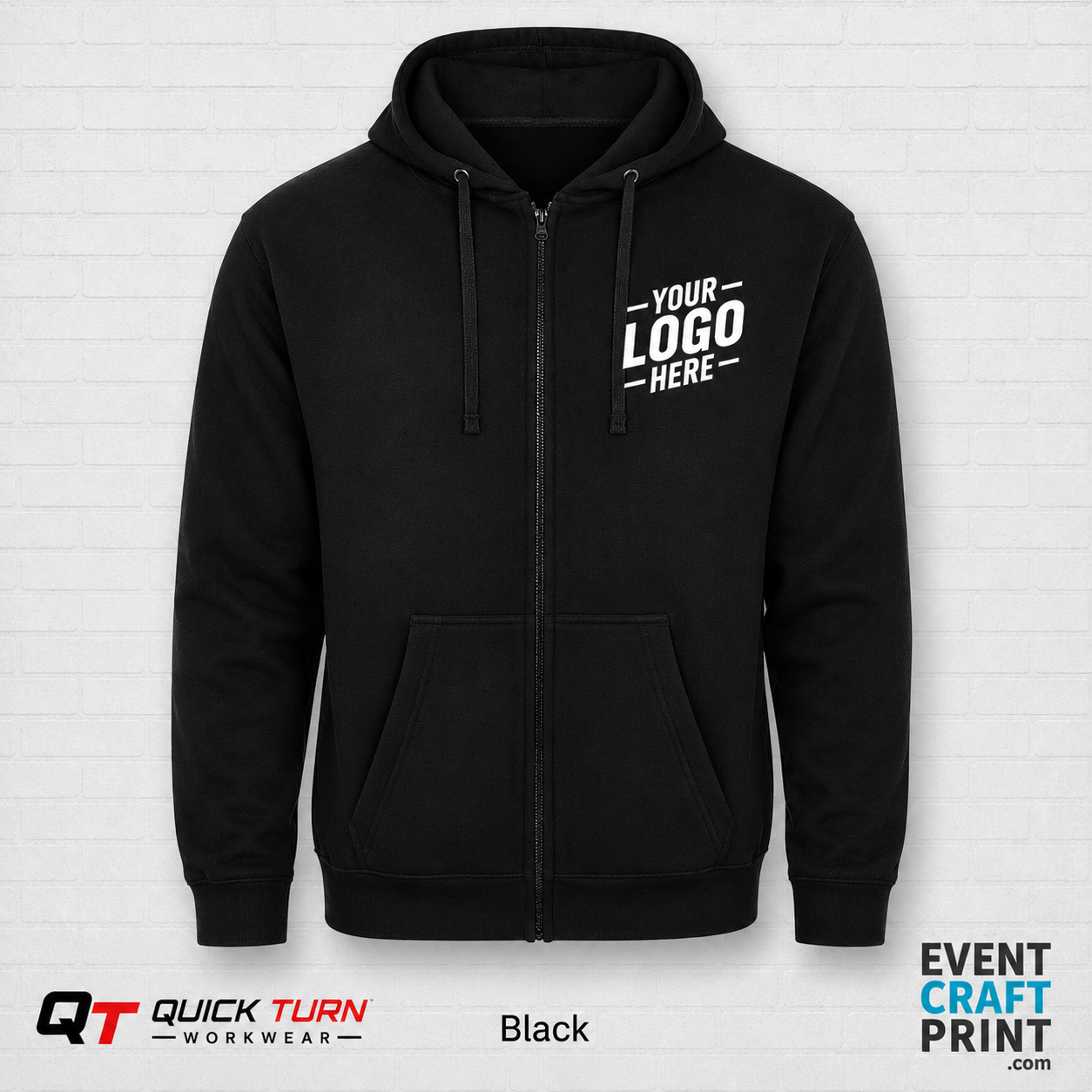 Black Zip Hoodie