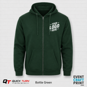 Bottle Green full zip hoodie
