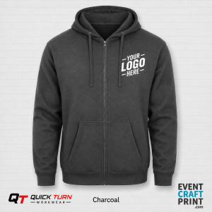 Charcoal full zip hoodie