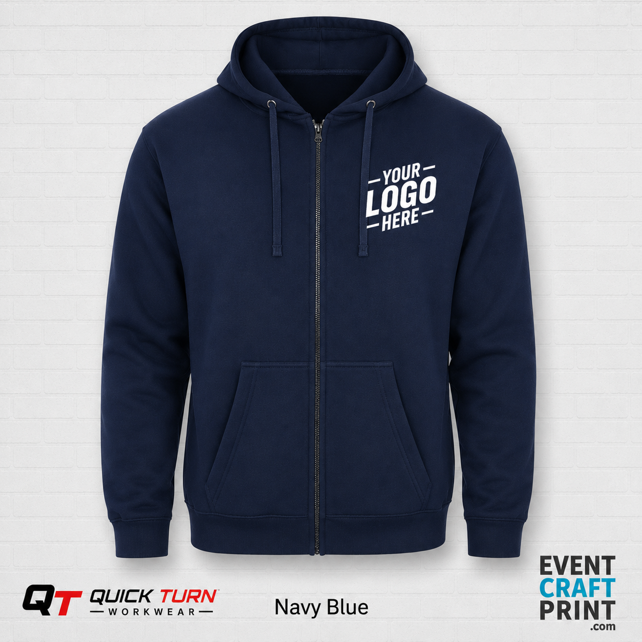 Navy Blue Full Zip hoodie