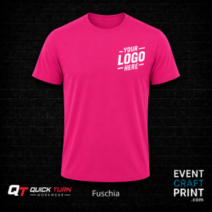 Fuschia Round Neck T-Shirt (Custom Printed)