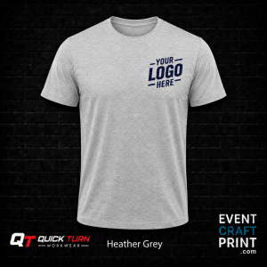 Heather Grey Round Neck T-Shirt (Custom Printed)