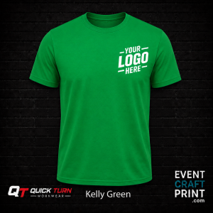 Kelly Green Round Neck T-Shirt (Custom Printed)
