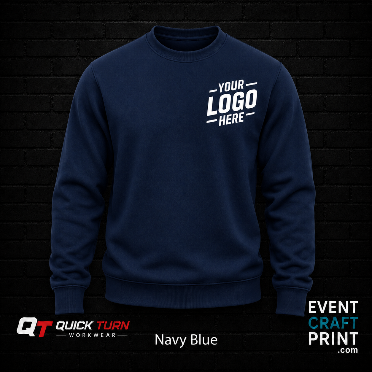 Navy Blue Sweatshirt (Custom Printed)