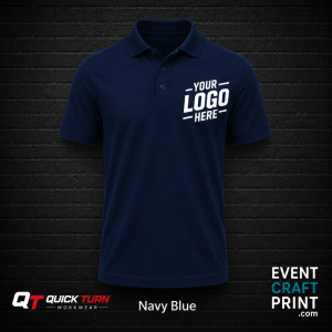 Navy Blue Polo Shirt (Custom Printed)