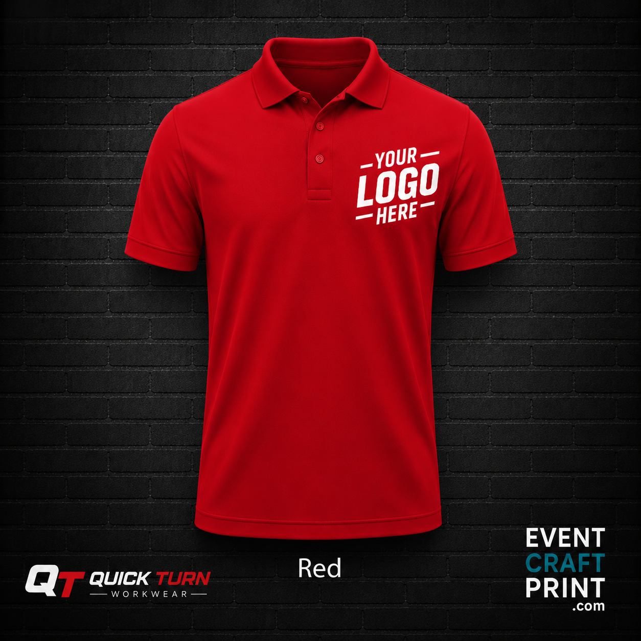 Red Polo Shirt (Custom Printed)