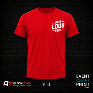Red Round Neck T-Shirt (Custom Printed)