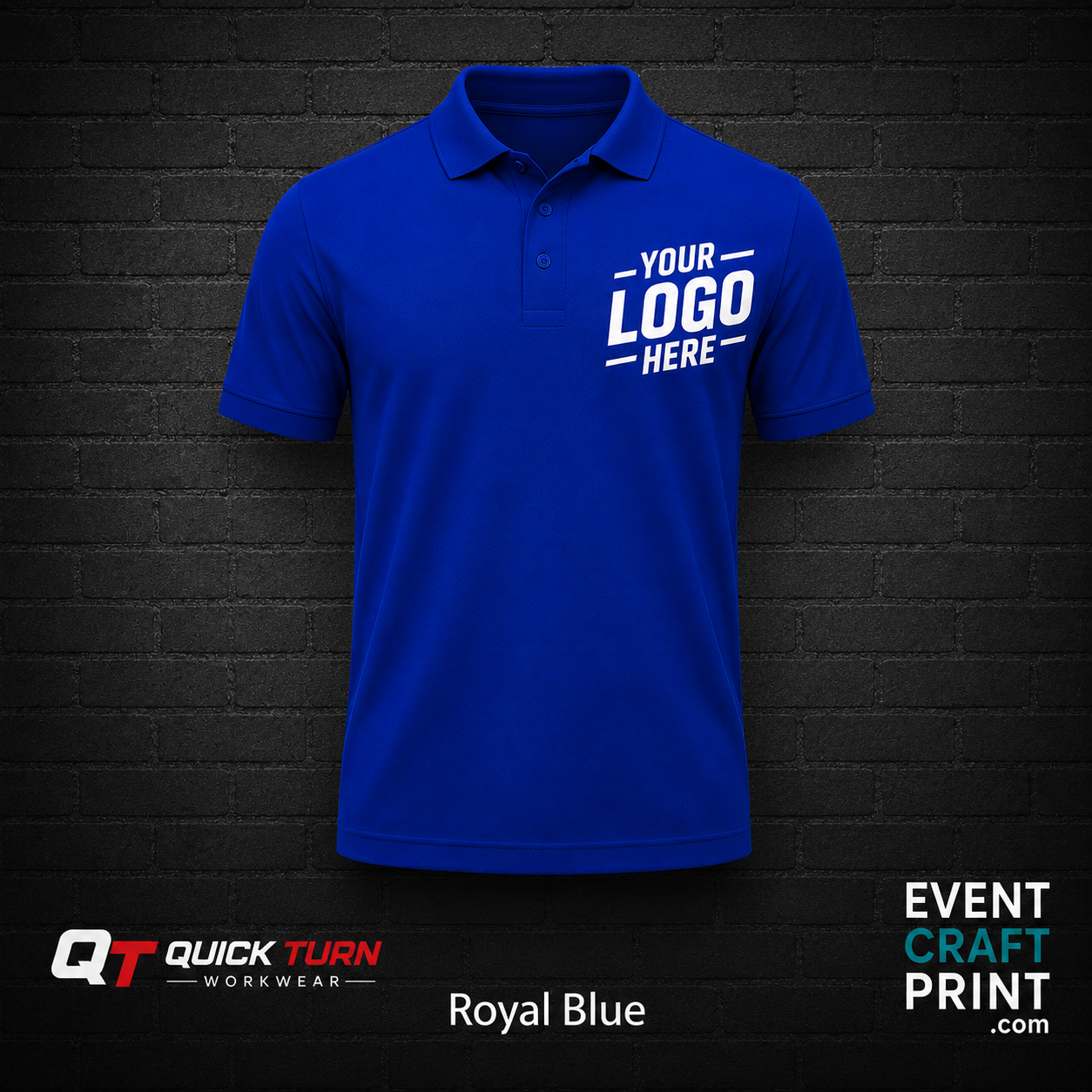 Royal Blue Polo Shirt (Custom Printed)