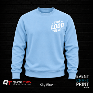 Sky Blue Sweatshirt (Custom Printed)