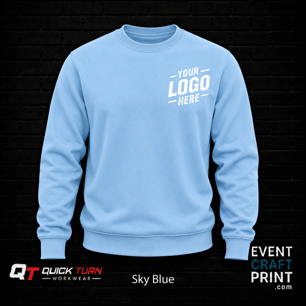 Sky Blue Sweatshirt (Custom Printed)