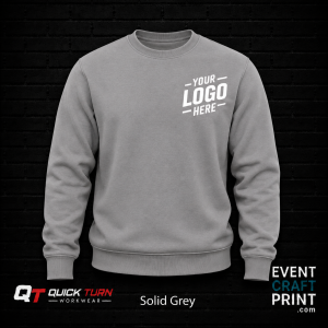 Solid Grey Sweatshirt (Custom Printed)