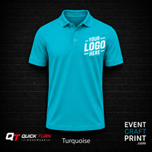 Turquoise Polo Shirt (Custom Printed)
