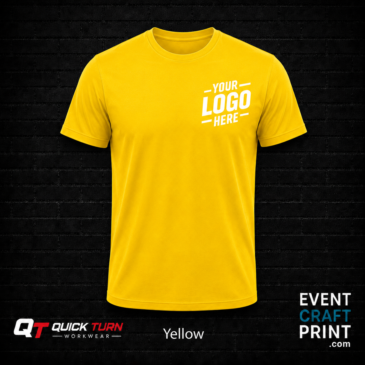 Yellow Round Neck T-Shirt (Custom Printed)